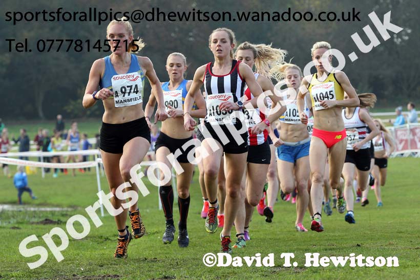 Senior women, National Cross Country Relays, Berry Park, Mansfield. Photo: David T. Hewitson/Sports for All Pics